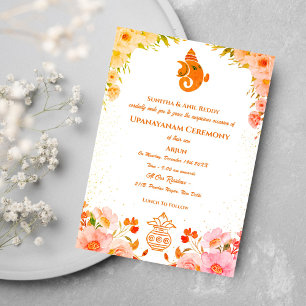 Invitation Upanayanam aka Hindu Holy Thread Janeu Cérémonie