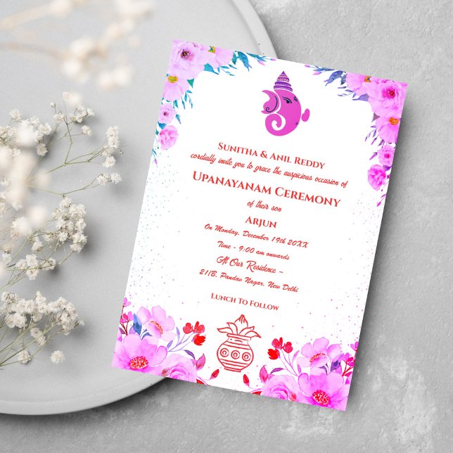 Invitation Upanayanam aka Hindu Holy Thread Janeu Cérémonie (Créateur téléchargé)