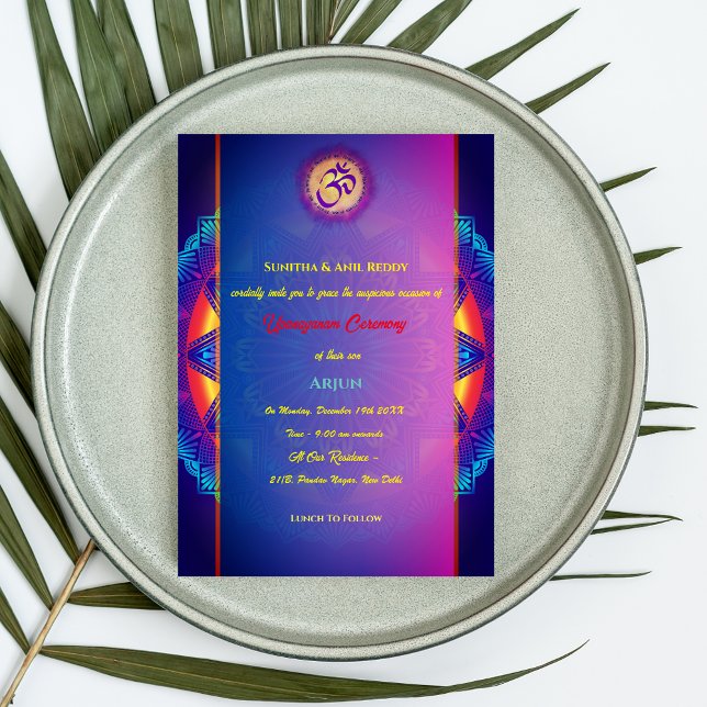 Invitation Upanayanam aka Hindu Holy Thread Janeu Cérémonie (Créateur téléchargé)