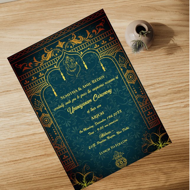 Invitation Upanayanam aka Hindu Holy Thread Janeu Cérémonie (Créateur téléchargé)