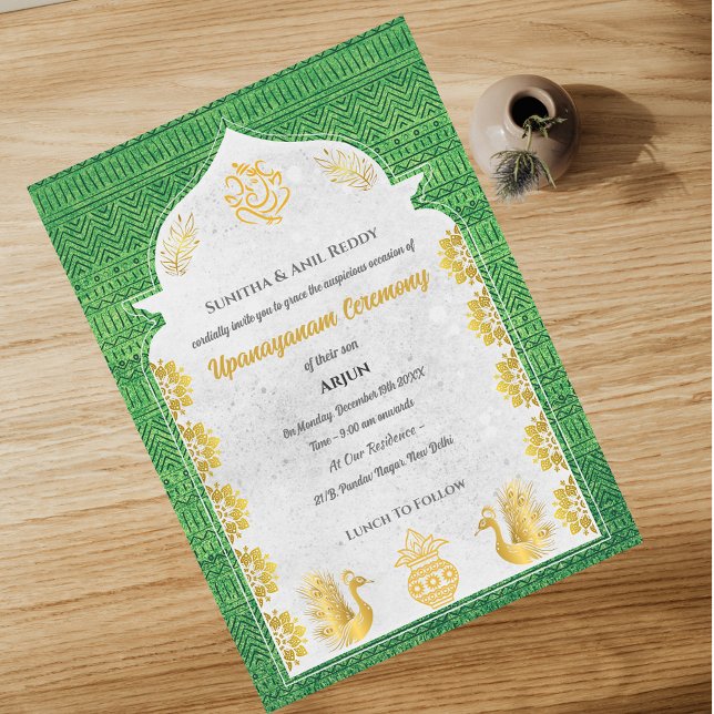 Invitation Upanayanam aka Hindu Holy Thread Janeu Cérémonie (Créateur téléchargé)