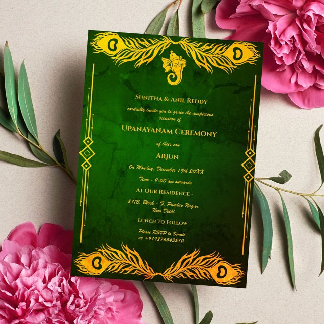 Invitation Upanayanam aka Hindu Holy Thread Janeu Ceremony (Créateur téléchargé)