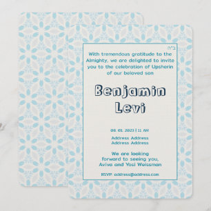 Invitation Upsherin Premier coupe de cheveux juif 3e annivers