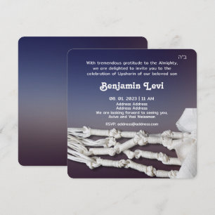 Invitation Upsherin Premier coupe de cheveux juif 3e annivers