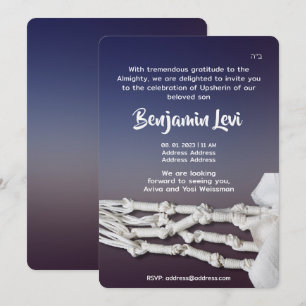 Invitation Upsherin Premier coupe de cheveux juif 3e annivers