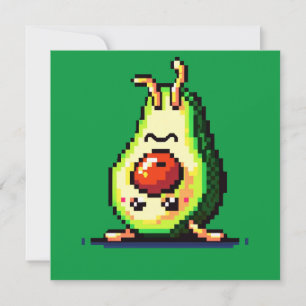 Invitation Upside Down Avocado - Drôle Pixel Art Conception a