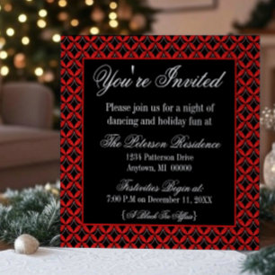 Invitation Uptown Glam Holiday Party Invitation, Rouge