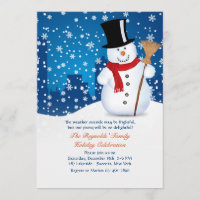 Invitation urbaine de bonhomme de neige