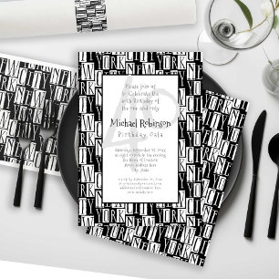 Invitation Urban Chic New York City 40e anniversaire fête