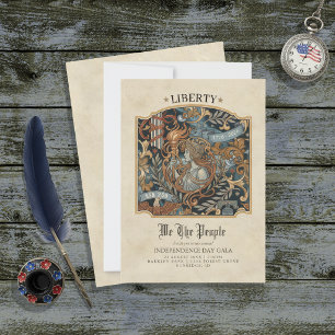 Invitation USA 250 motif de bordure Art Nouveau Liberty ID130