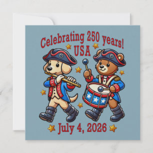 Invitation USA 250e Anniversaire Souvenir - Patriotique