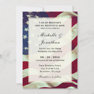 Invitation USA Amer Drapeau Patriotique Christian Bible Maria