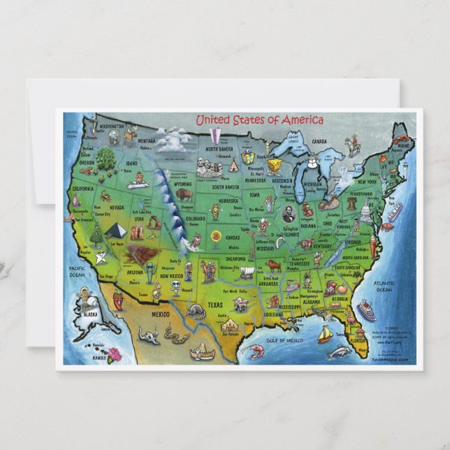 Invitation USA Map (Devant)