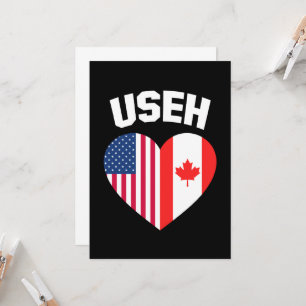 Invitation USEH Amérique Canada Drapeau Drôle Américain Canad