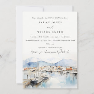 Invitation Ushuaia Argentine Aquarelle Paysage Cadeau de Mari