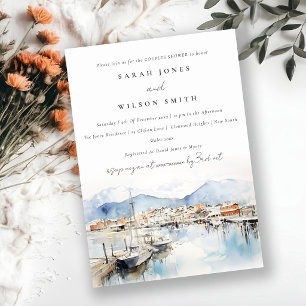 Invitation Ushuaia Argentine Aquarelle Paysage Cadeau de Mari