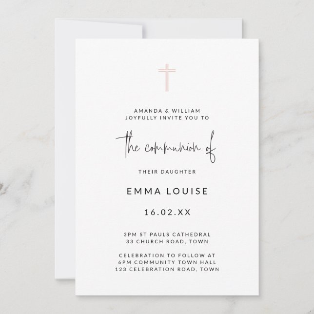 Invitation V1 personnalisé pour Daniela (Devant)
