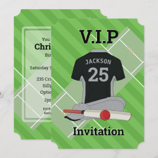Invitation V.I.P Cricket (BLSL) fête d'anniversaire