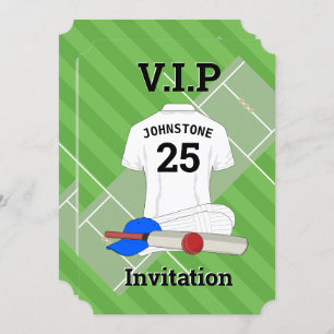Invitation V.I.P Cricket fête d'anniversaire