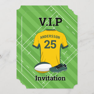 Invitation V.I.P Rugby (YDG) Anniversaire