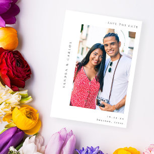 Invitation V MOD 2 Photo simple Enregistrer la date