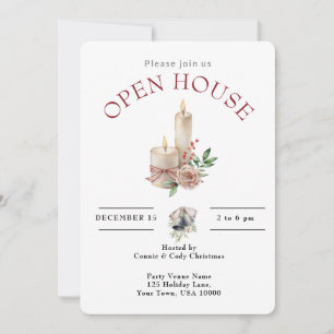 INVITATION VACANCES ACCUEIL CHRISTMAS CANDLE