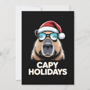 Invitation Vacances Capy Noël Capybara Lunettes de soleil Pèr