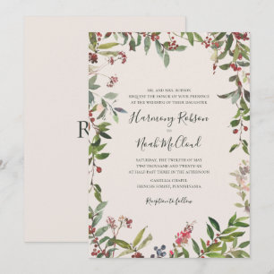 Invitation Vacances Chic Botanique Invitat Mariage Champagn