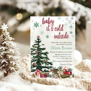 Invitation Vacances d’hiver bébé Il fait froid à l’extérieur