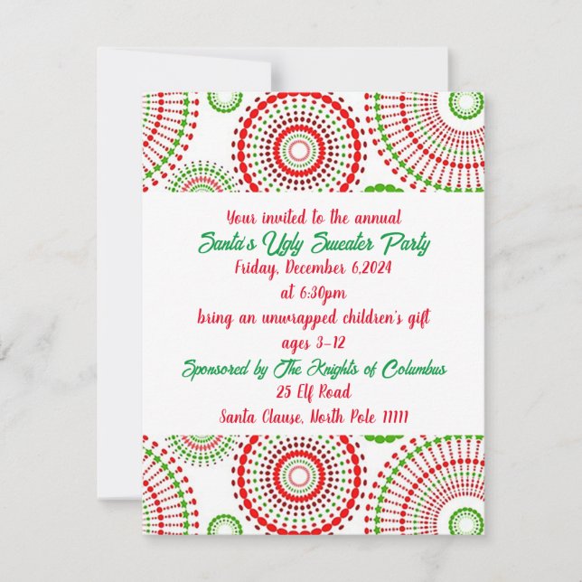 Invitation Vacances de fête de Sweater (Devant)