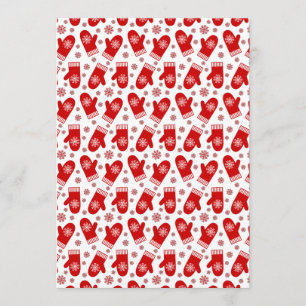 Invitation Vacances de Noël à Mittens et Snowflakes