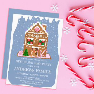 Invitation Vacances d'hiver Gingbread Maison de bonbons