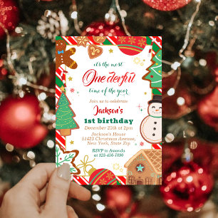Invitation Vacances d'hiver Noël merveilleux Anniversaire