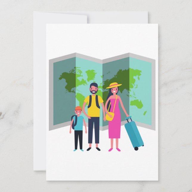 Invitation Vacances familiales Faire des souvenirs ensemble D (Devant)