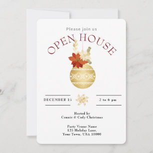 INVITATION VACANCES OUVERTE MAISON OR NOËL ORNAMENT