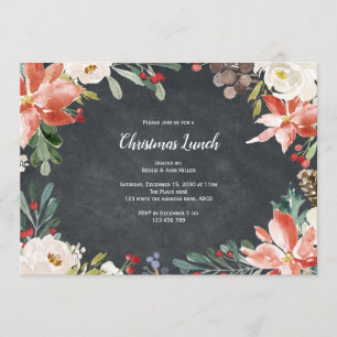 Invitation Vacances rustiques, Déjeuner de Noël ou Dîner