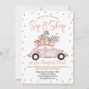 Invitation Vacances Sip and Shop