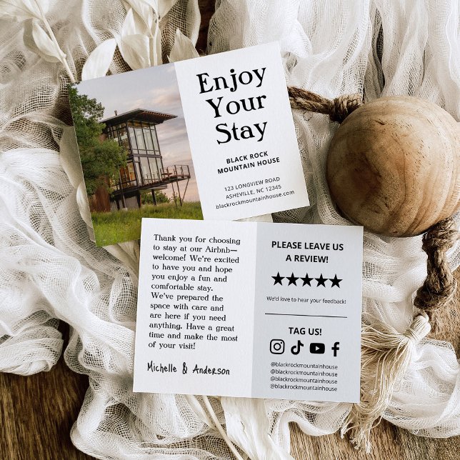 Invitation Vacation Rental Property Business Welcome Postcard (Créateur téléchargé)