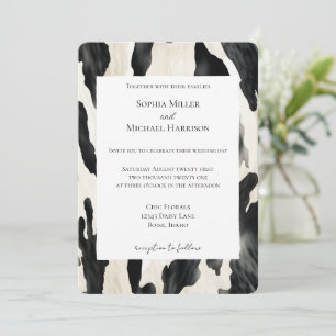 Invitation Vache animale de la ferme occidentale