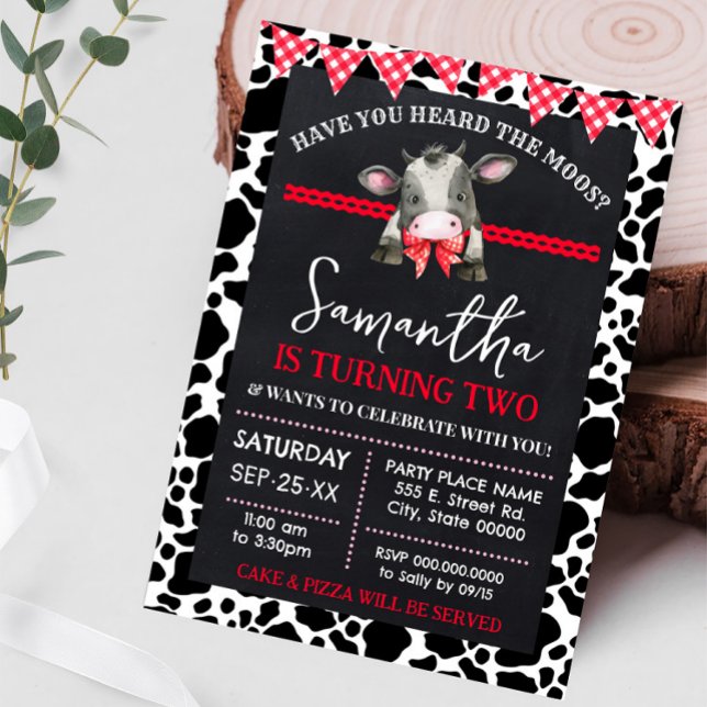 Invitation Vache avez-vous entendu parler de la ferme Moos An (Créateur téléchargé)