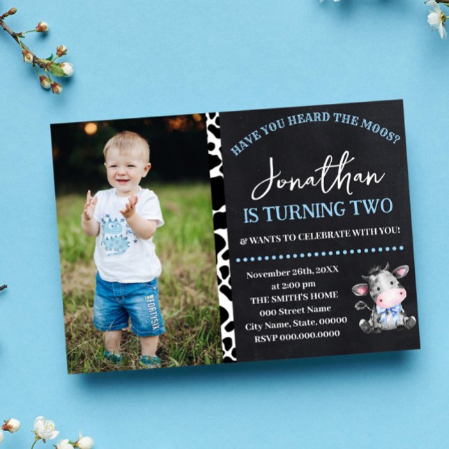 Invitation Vache avez-vous entendu parler de l'Anniversaire b (Créateur téléchargé)