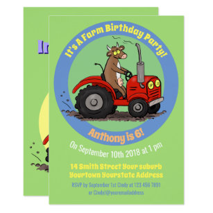 Invitations Faire Part Tracteur Zazzle Fr