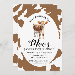 Invitation Vache Imprimer Brown Anniversaire Avez-Vous Entend