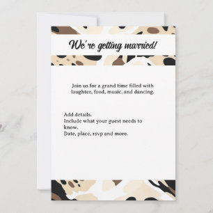 Invitation Vache mariage de ferme pourpre