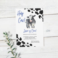 Vache noire et bleue jolie vache fête d'anniversai
