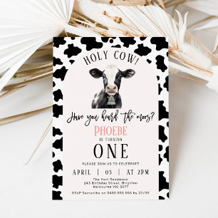 Invitation Vache noire Imprimer Arche rose Vache sainte 1er a