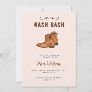 Invitation Vache Rose Nashville Week-end Enterrement de Vie d