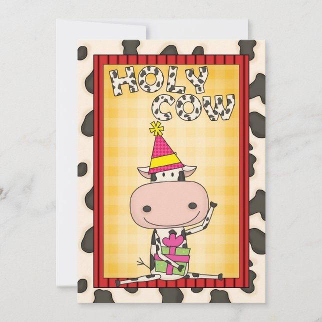 Invitation Vache sainte - fête de remise des diplômes (Devant)