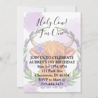 Invitation Vache Sainte je suis un