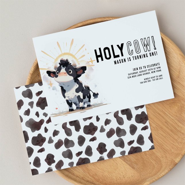 Invitation Vache sainte Je suis un anniversaire (Créateur téléchargé)